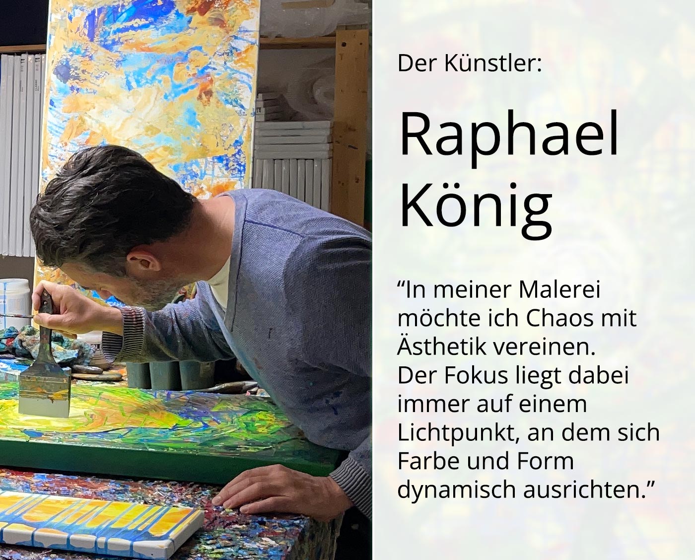 Gemälde abstrakt, R.König: "Dynamisches Fragment", Unikat/Original
