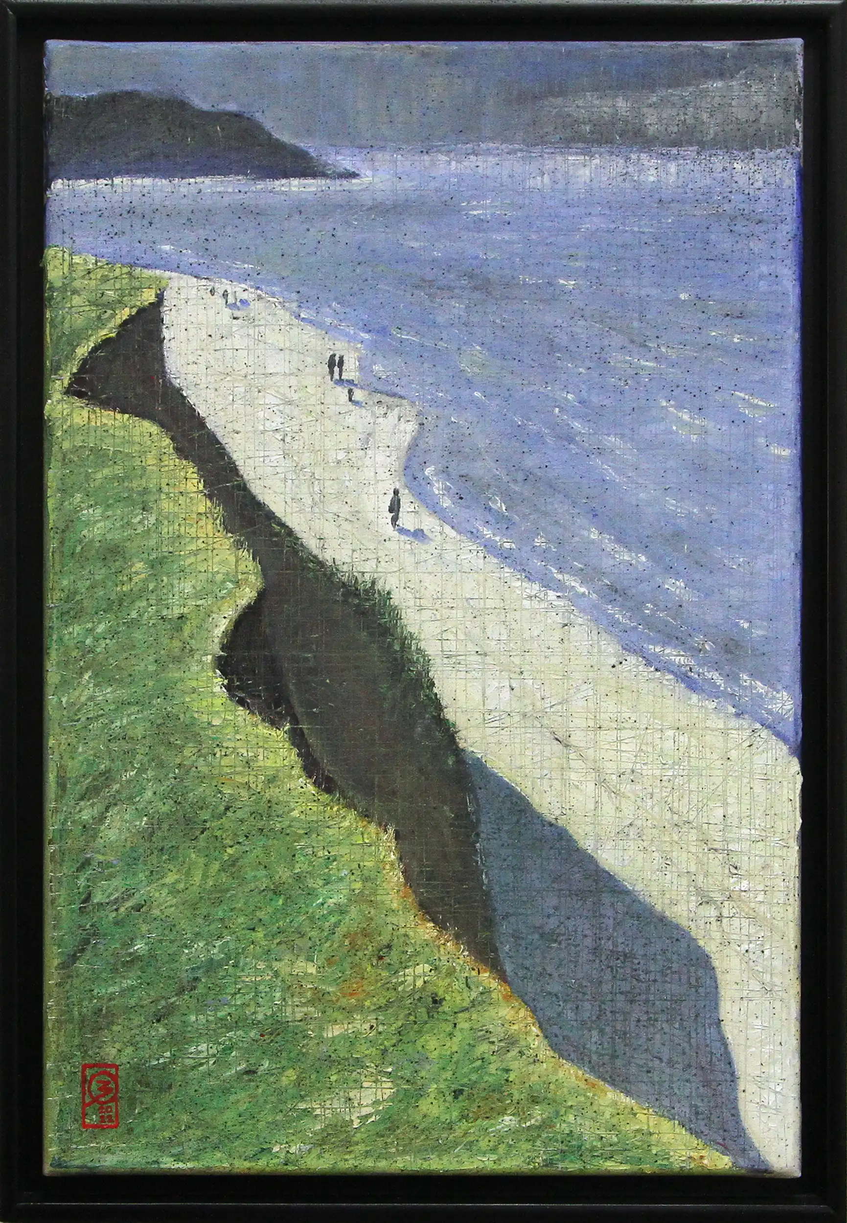 C. Blechschmidt: "Am Strand (nach Vallotton)", Original/Unikat, zeitgenössisches Ölgemälde