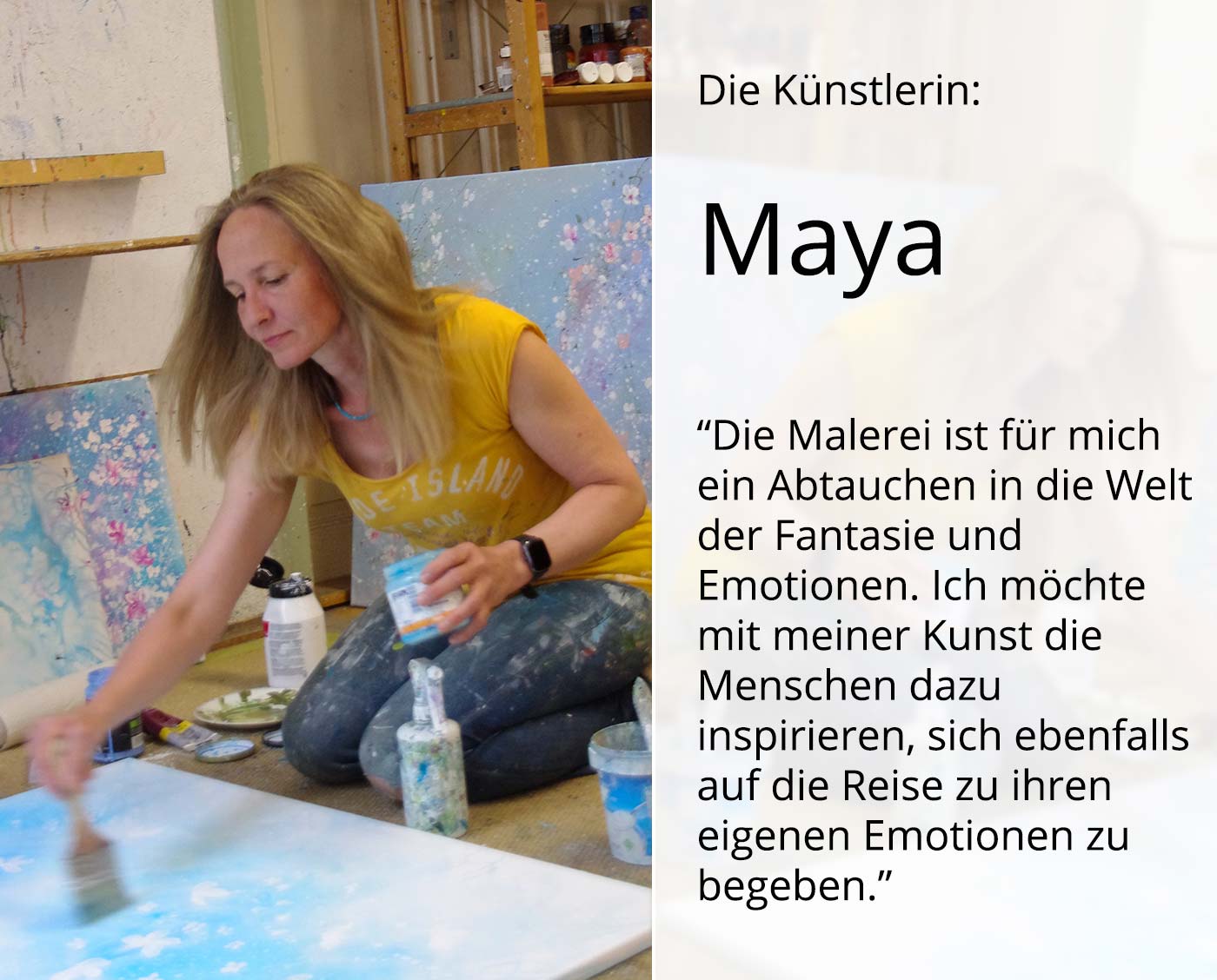 Maya: "Winterwirbel", Originale Acrylbilder (Unikat)