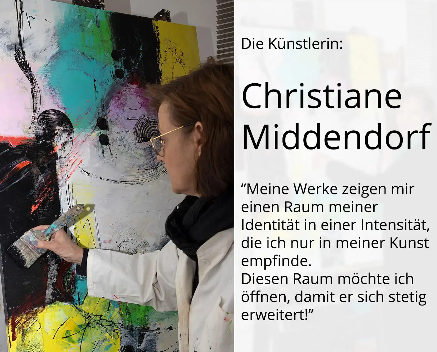 C. Middendorf: "Breaking News", abstraktes Originalgemälde (Unikat)