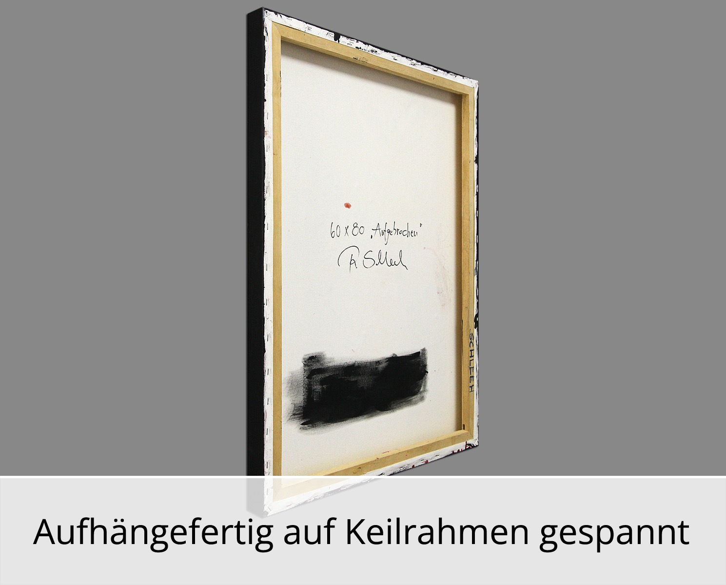 R. Schleeh: Aufgebrochen, Originalgemälde (Unikat), zeitgenössische Kunst