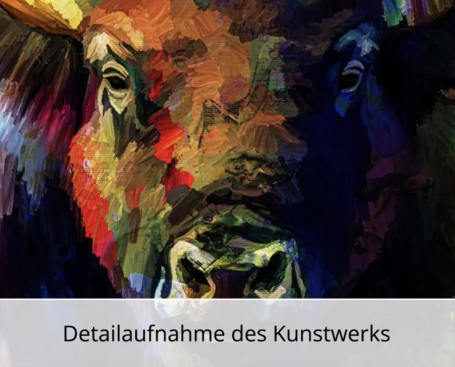 Moderne Pop Art: "Der Büffel", H. Mühlbauer-Gardemin, Original/serielles Unikat
