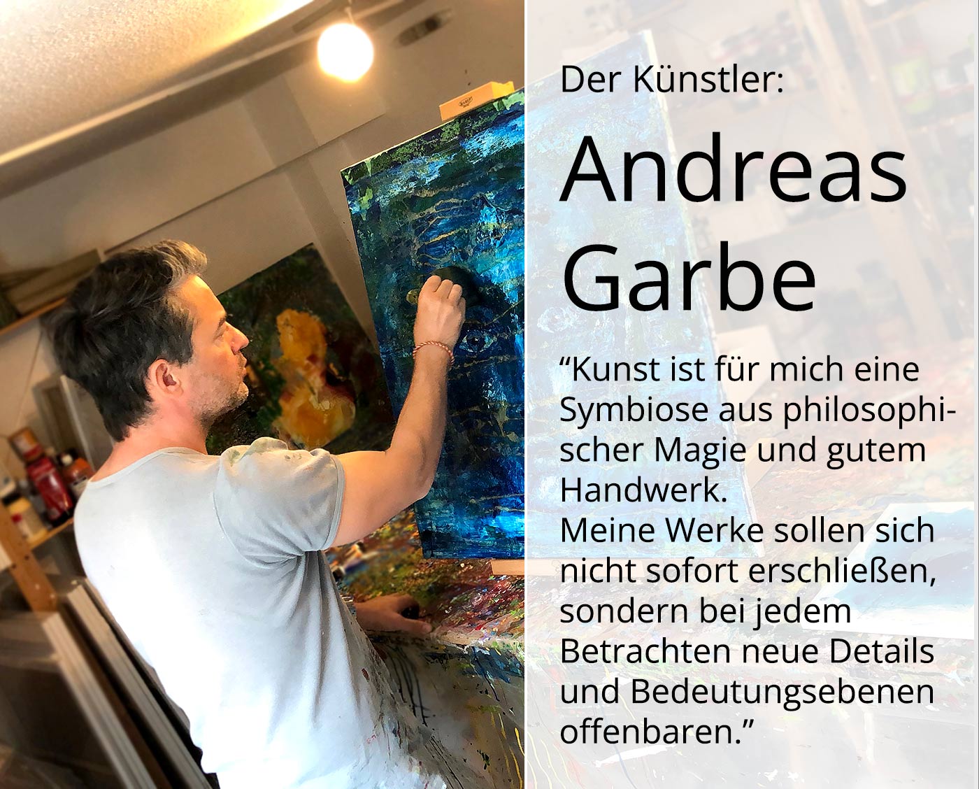 Moderne Malerei, A.Garbe: "Ins Auge des Betrachters II", Originalgemälde (Unikat)  (E)