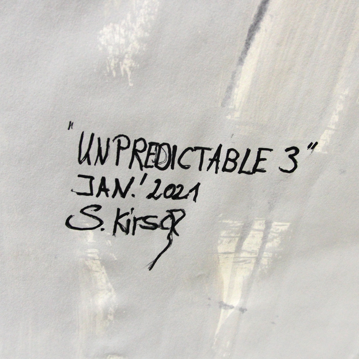 S. Kirsch: "Unpredictable 3", Originalkunst auf Papier (Unikat) (A)