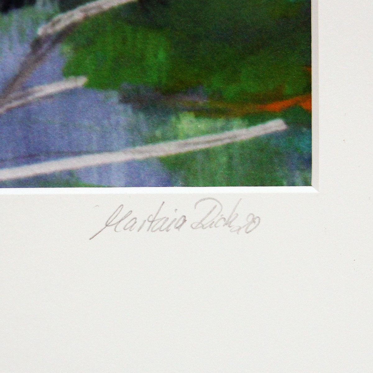 M. Rick: "Landscape (blue)", Edition, signierter Druck, Nr. 3/10