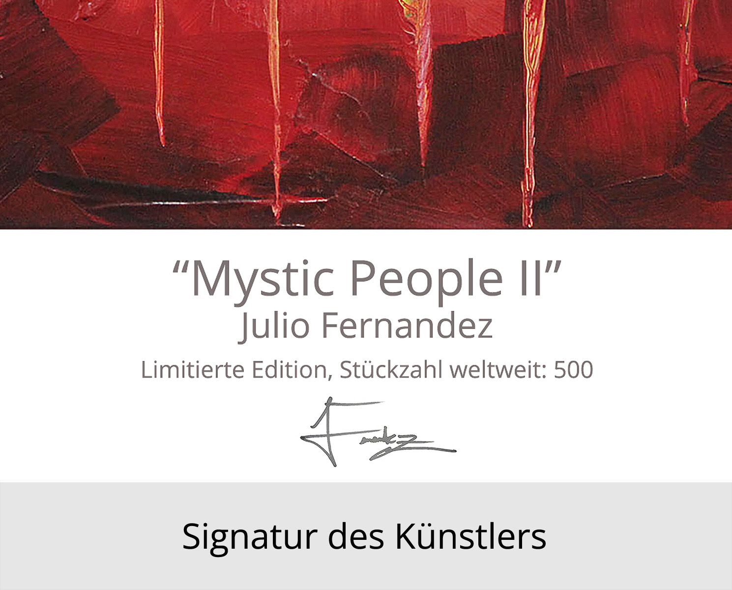 Limitierte Edition auf Papier, J. Fernandez "Mystic People II", Fineartprint