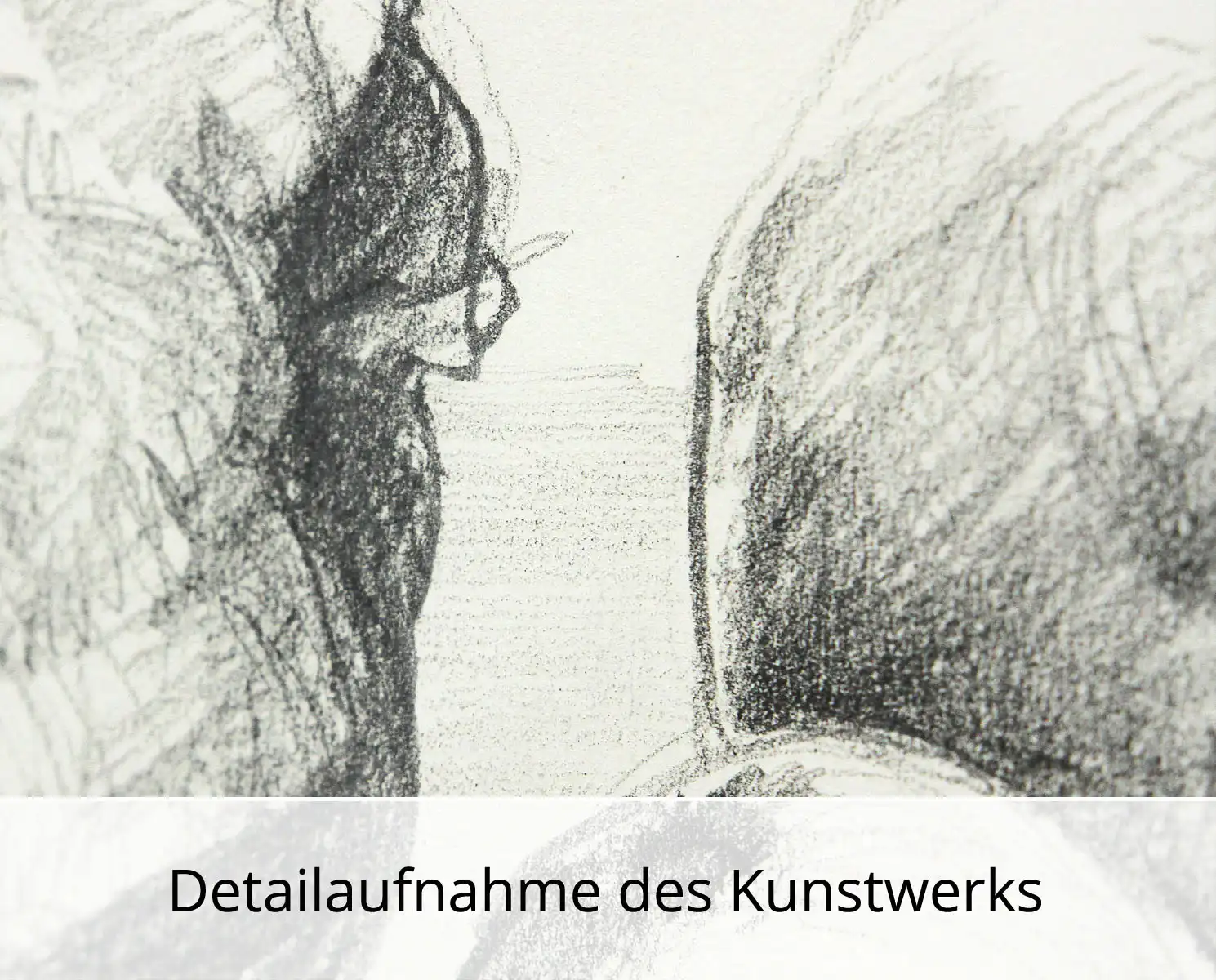 F.O. Haake: "Stillleben mit toter Meise", originale Zeichnung/Unikat auf Papier