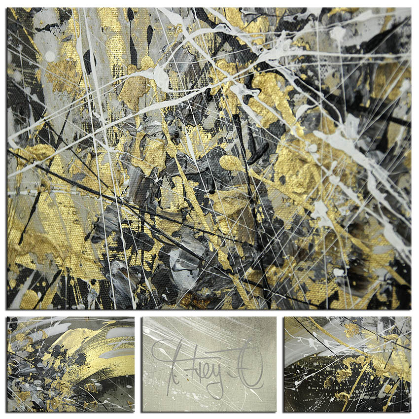 Abstraktes Kunstbild von A. Freymuth: "GOLDRUSH" (E)