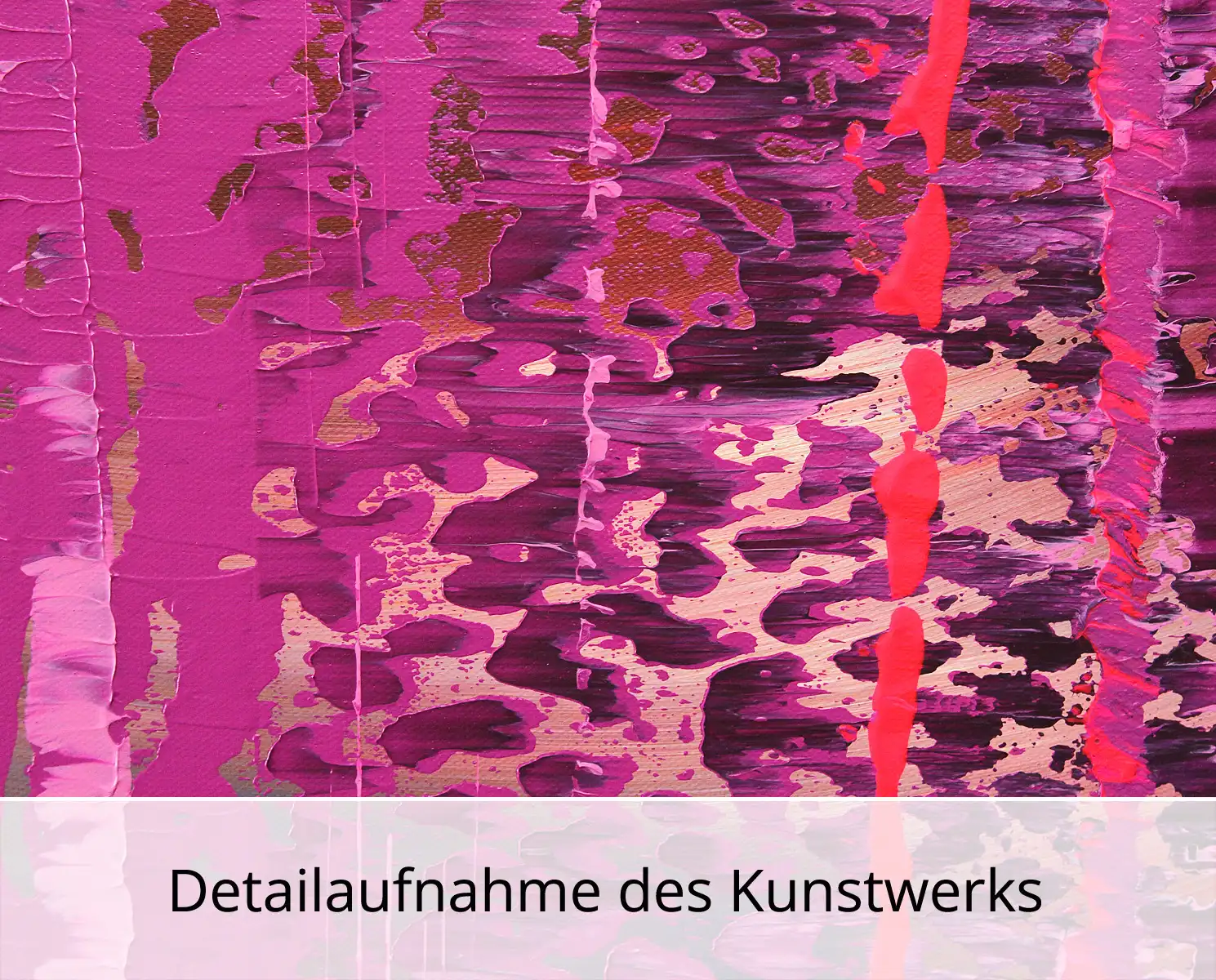 K. Sokoll: "Himbeereis bei Nacht", Originalgemälde (Unikat)