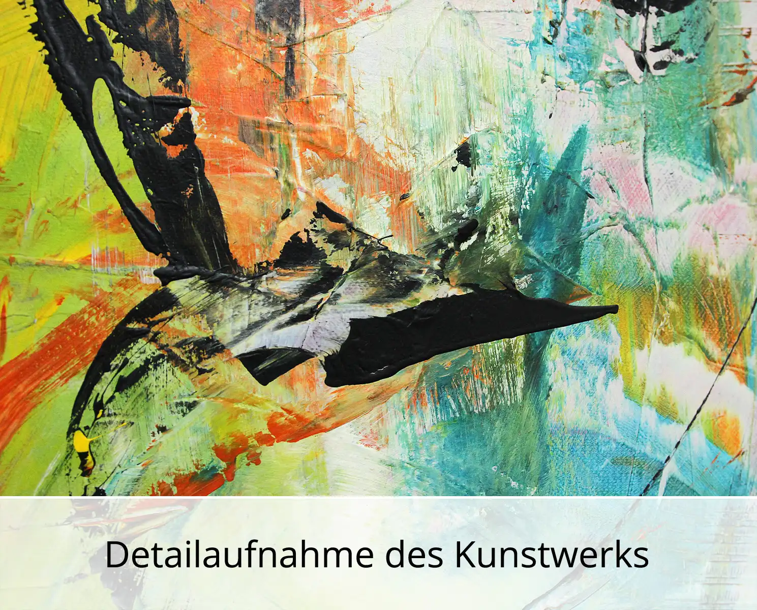 C. Middendorf: "Blick zum Hof V", abstraktes Originalgemälde (Unikat)