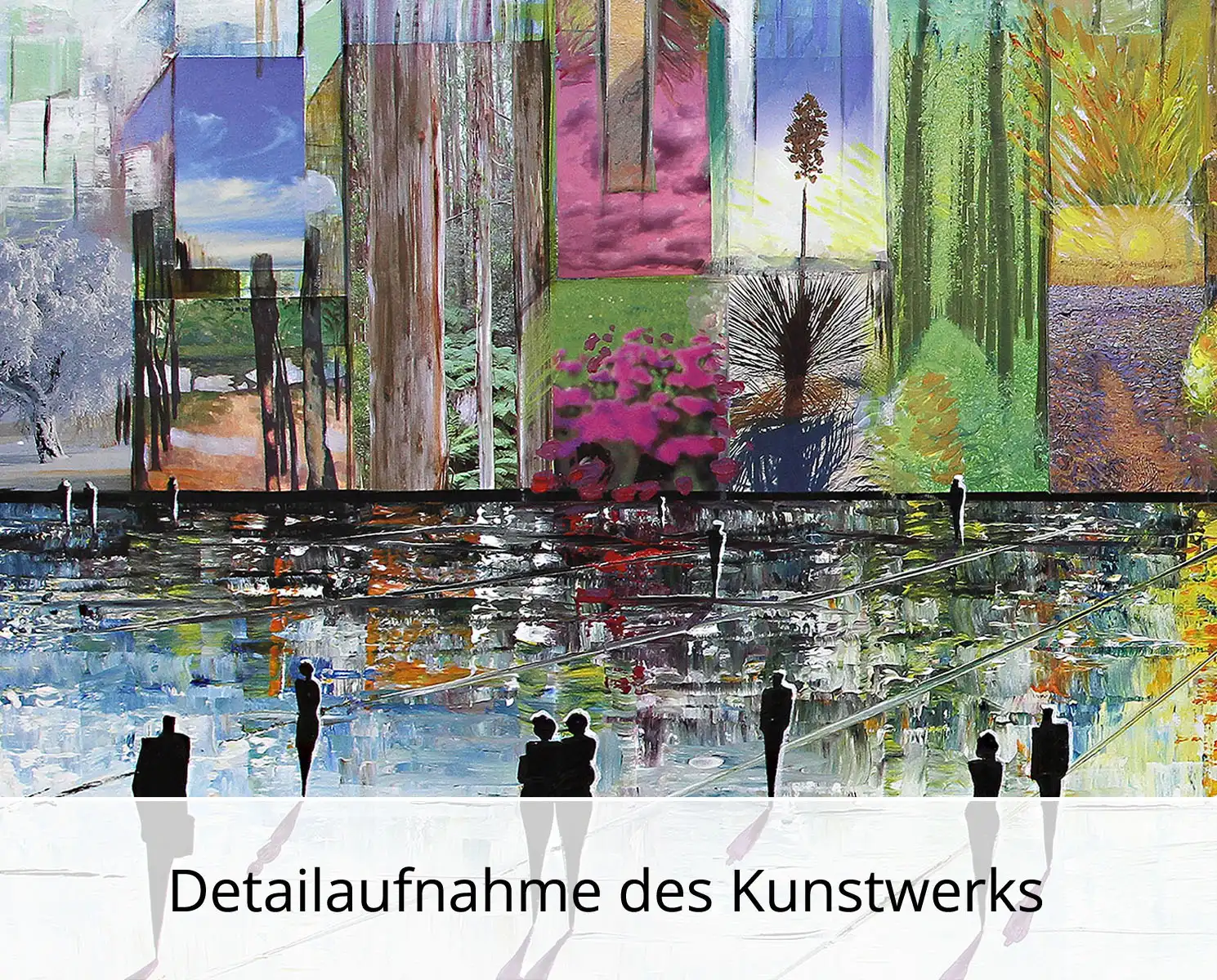 Kunstdruck, signiert: "Naturstadt VI", K. Namazi, Edition, Nr. 1/25