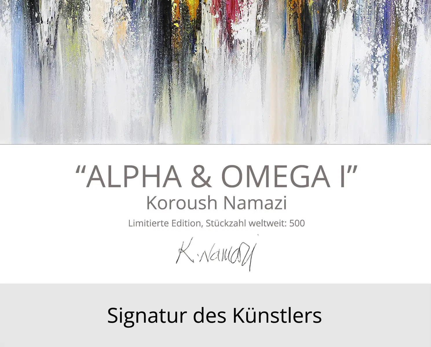 Limitierte Edition auf Papier, K. Namazi: "Alpha & Omega I", Fineartprint