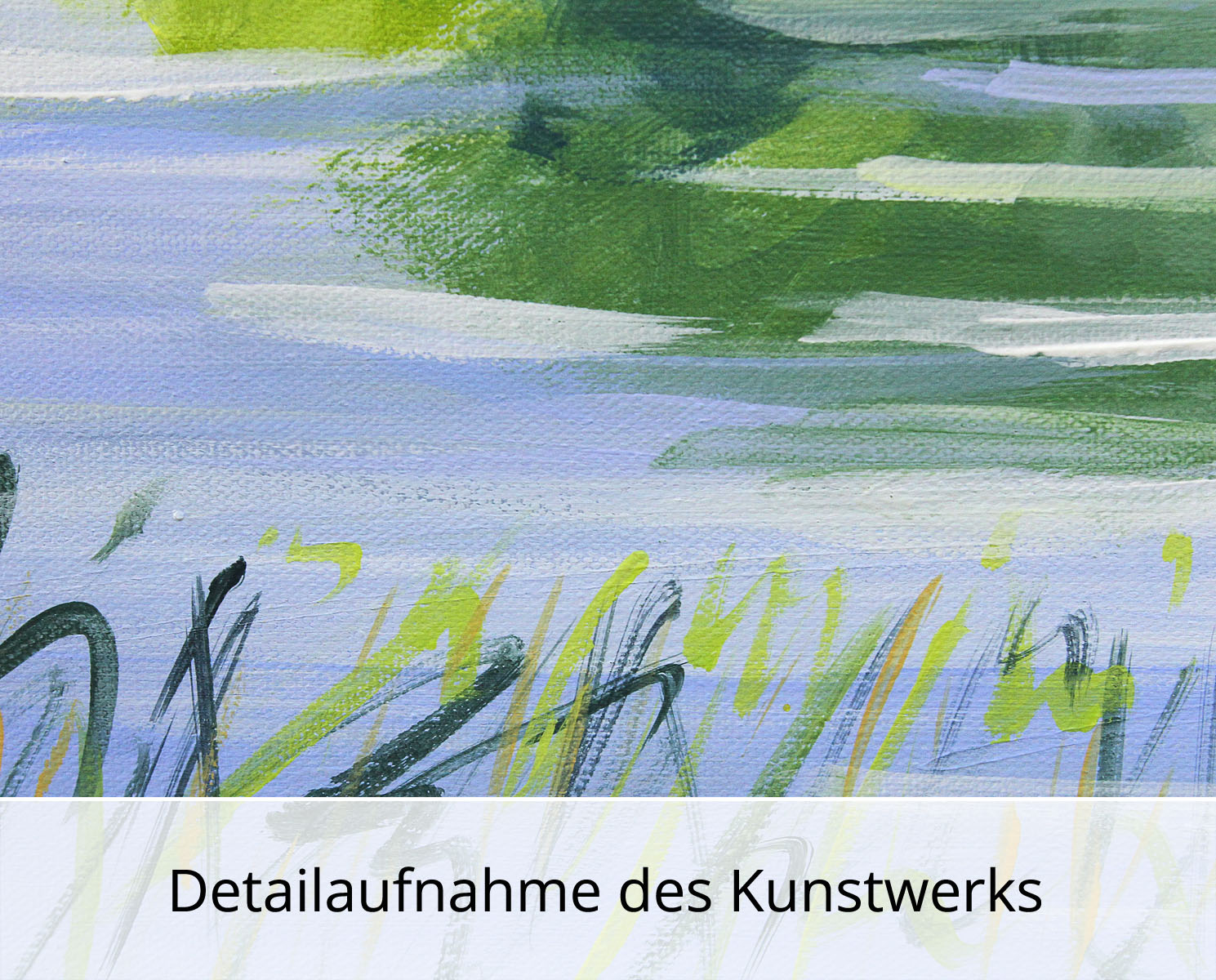 M.Kühne: Sommer am Fluß (klein), modernes Originalgemälde (Unikat)