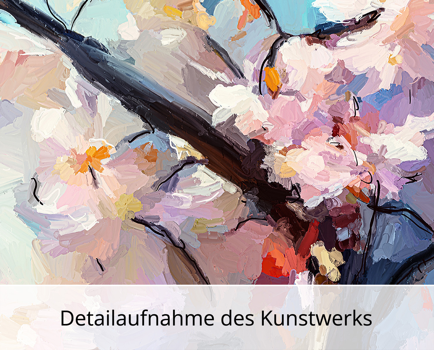 Moderne Pop Art: Kirschblüte, H. Mühlbauer-Gardemin, Original/serielles Unikat