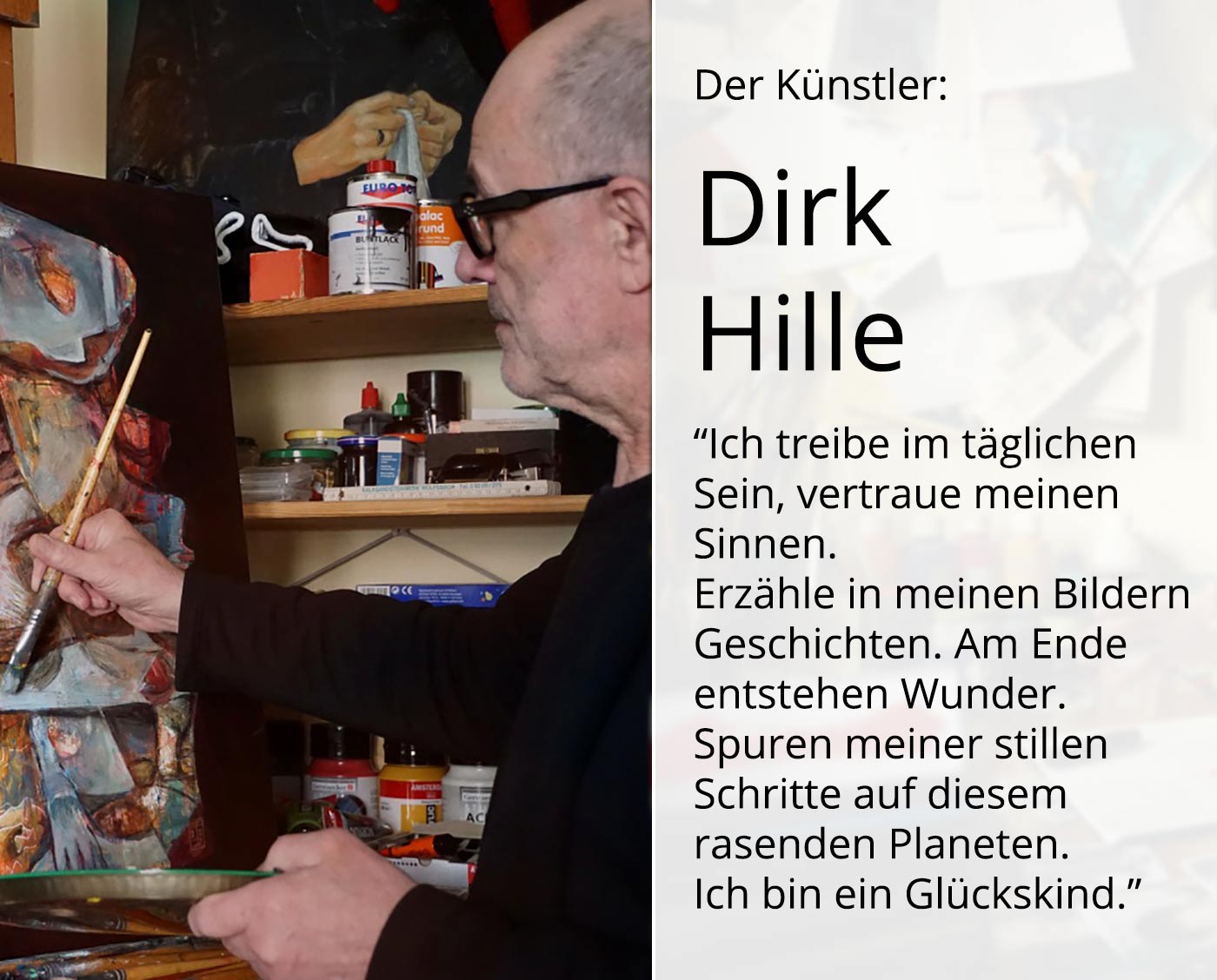 Acrylgemälde, Dirk Hille: "AUS EINEM MUND"