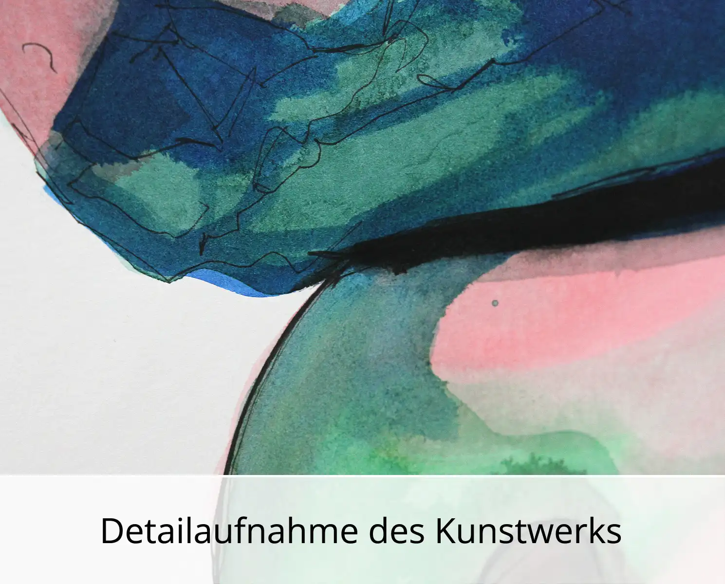 Originales Acrylbild: "Menschliche Qualen 3", E. Bruzon, Acrylmalerei auf Karton (Unikat)