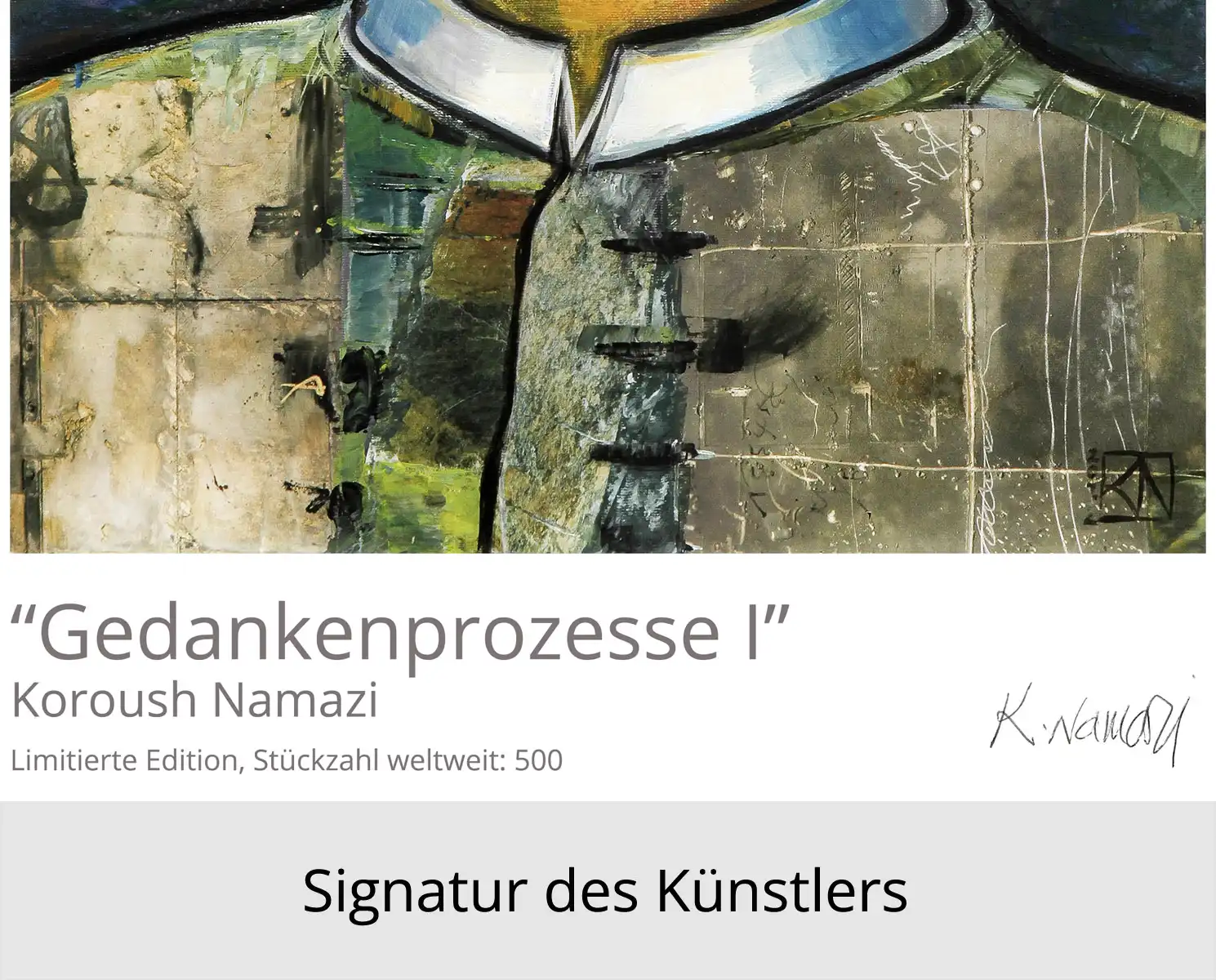 Limitierte Edition auf Papier, K. Namazi: "Gedankenprozesse I", Fineartprint