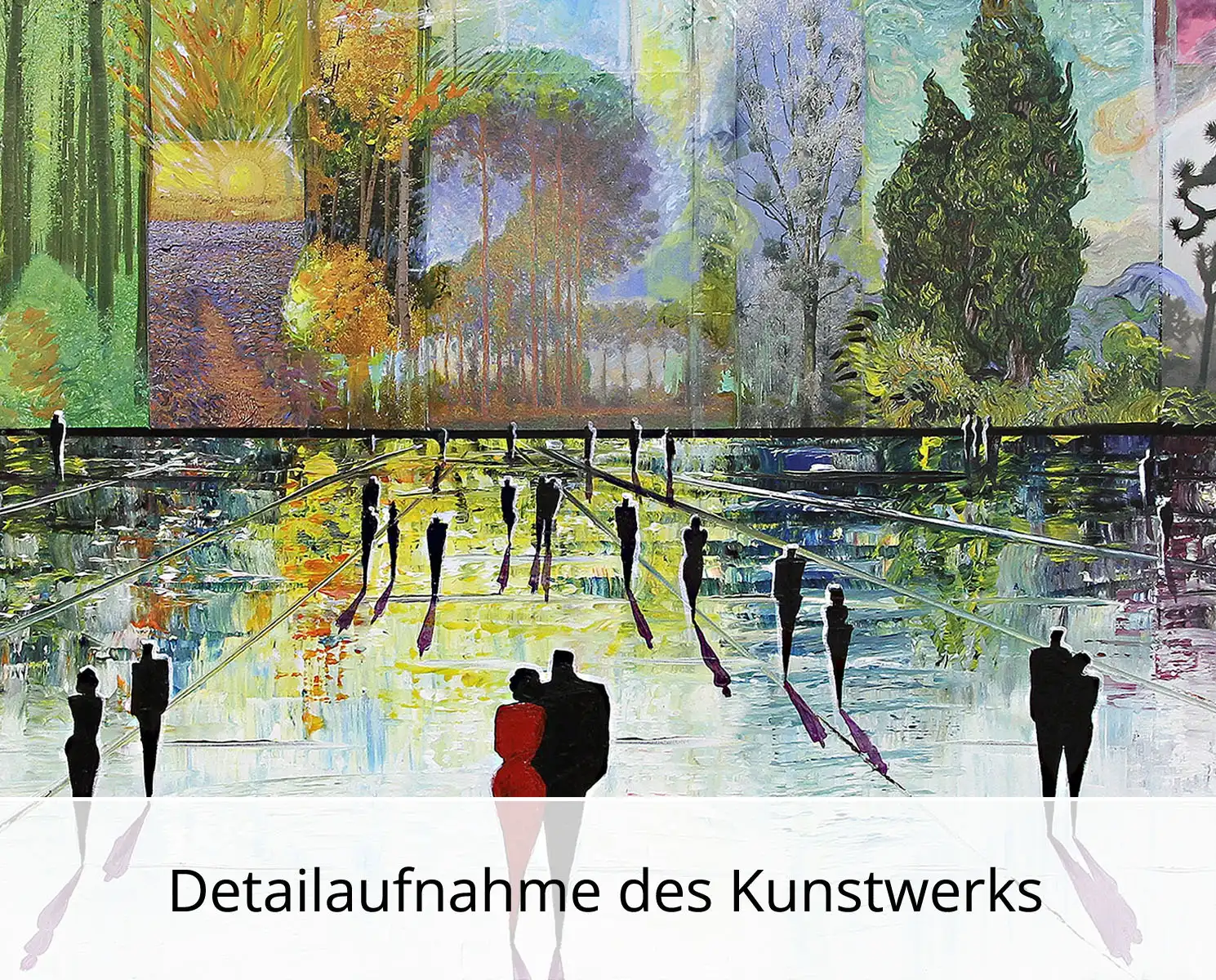Kunstdruck, signiert: "Naturstadt VI", K. Namazi, Edition, Nr. 1/100