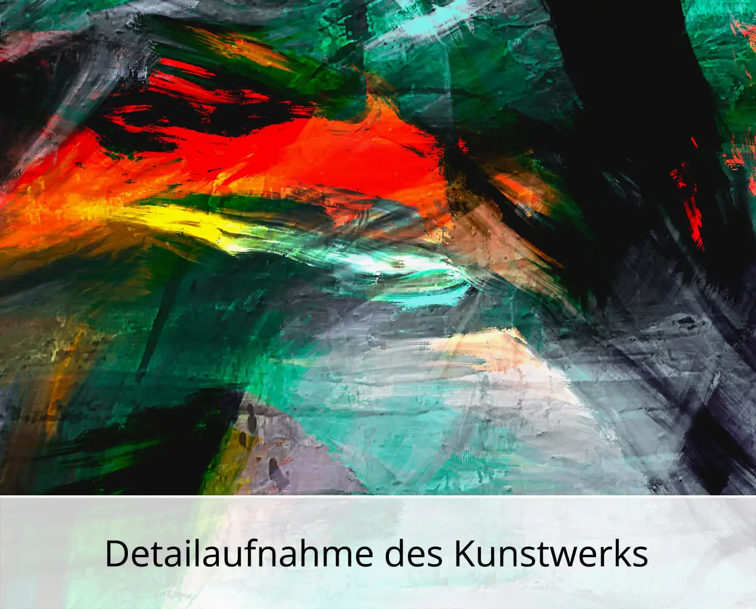 Moderne Kunst: "Abstraktion in schwarz weiß grün rot", H. Mühlbauer-Gardemin, Original/serielles Unikat