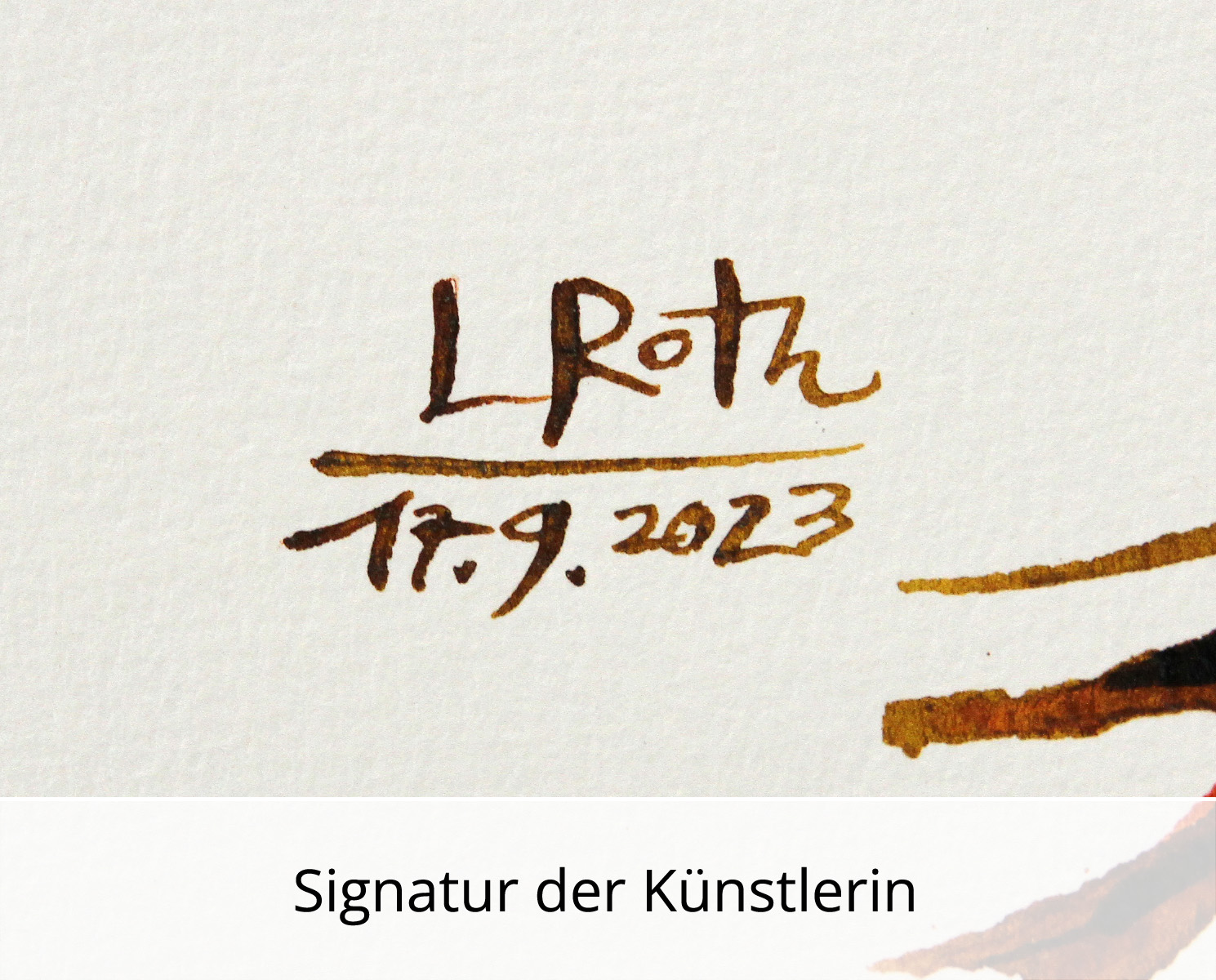 L. Roth: Blütenzauber, originale Grafik/Zeichnung (Unikat)