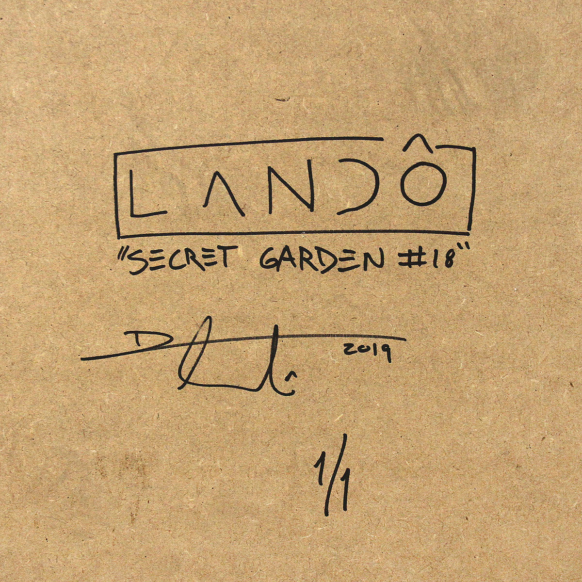 D. Landô: "Secret Garden #18", Unikat-Edition, digitale Kunst auf Lichtbox (A)