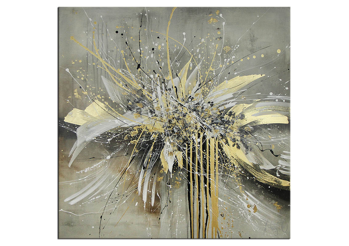 Abstraktes Kunstbild von A. Freymuth: "GOLDRUSH" (E)