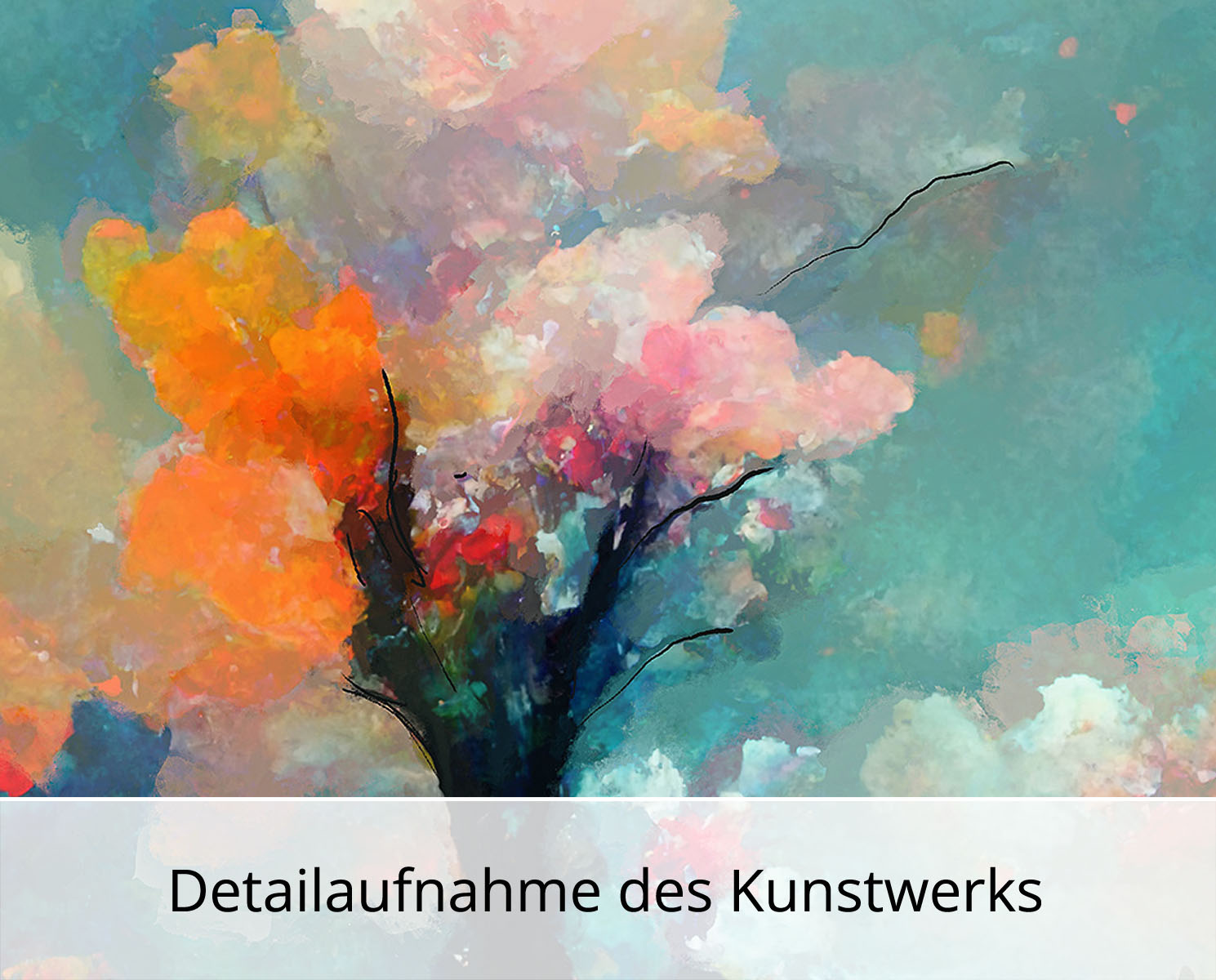 H. Mühlbauer-Gardemin: "Landschaft mit Weg", Moderne Pop Art, Original/serielles Unikat