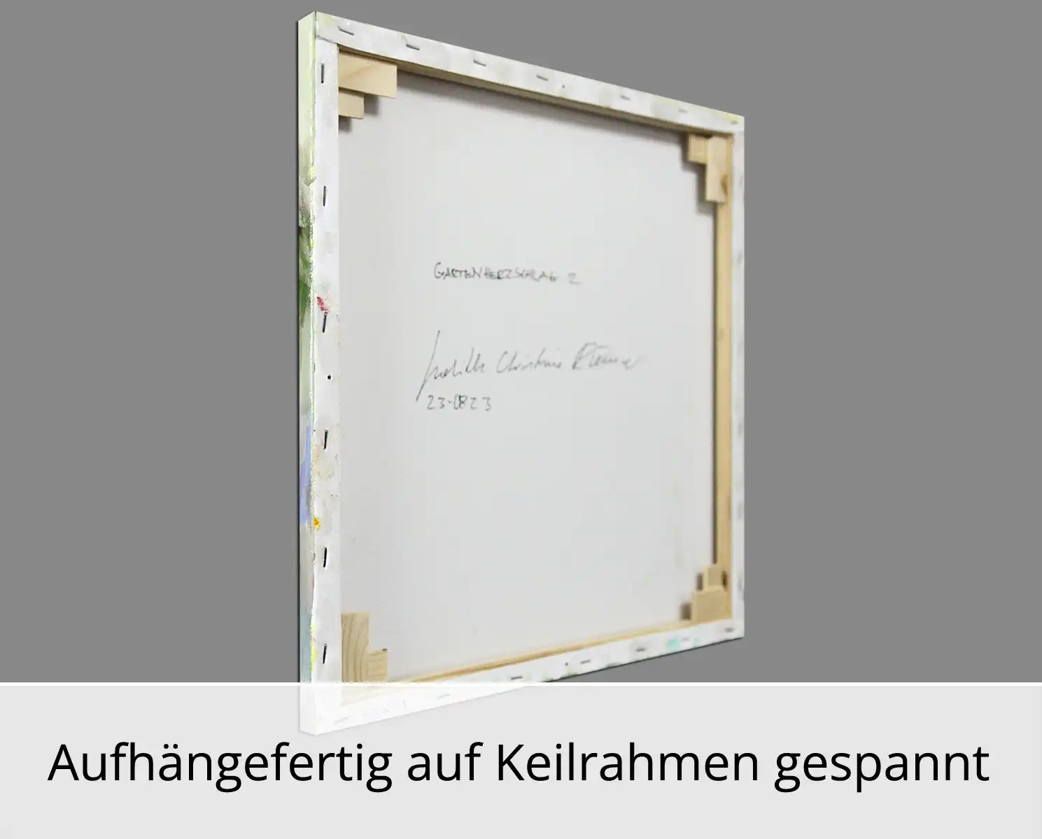Ölgemälde: "Gartenherzschlag 2", Original/Unikat, J. Riemer