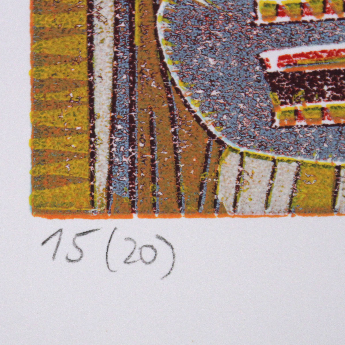 Grafik, mehrfarbiger Linoldruck von Frank-Ole Haake: "Paar 15 (20)"