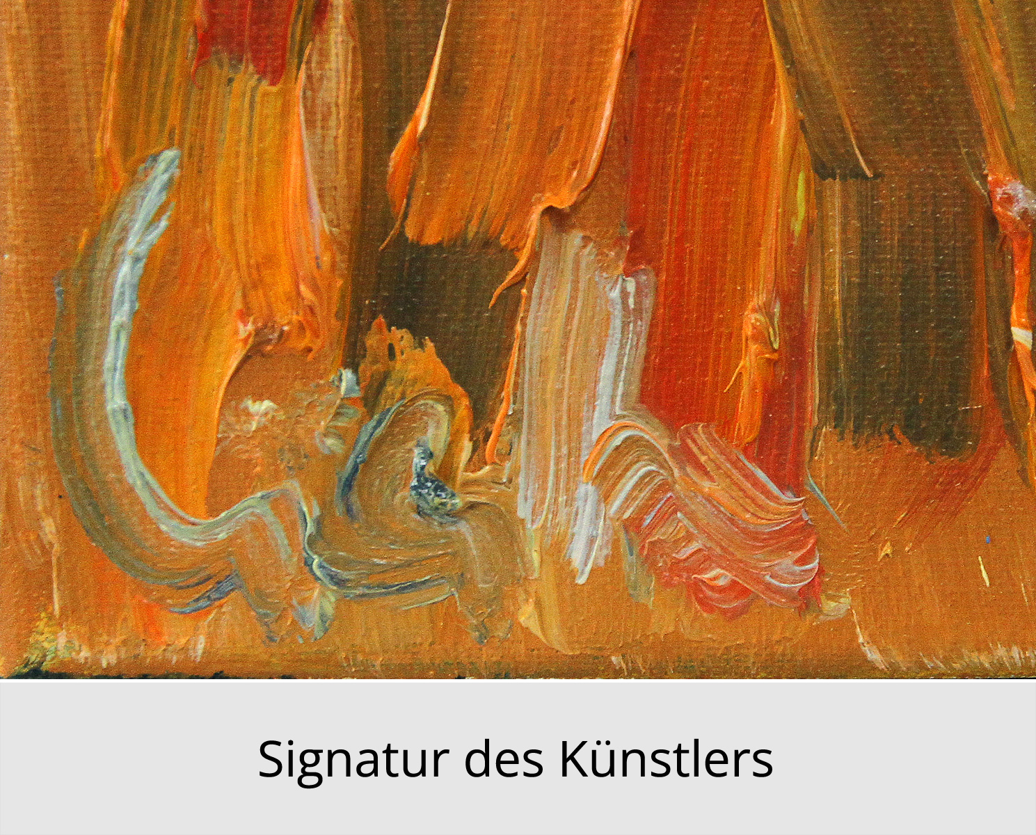 M. Cieśla: "Abstrakte Komposition, See", Original/Unikat, Expressionistisches Ölgemälde