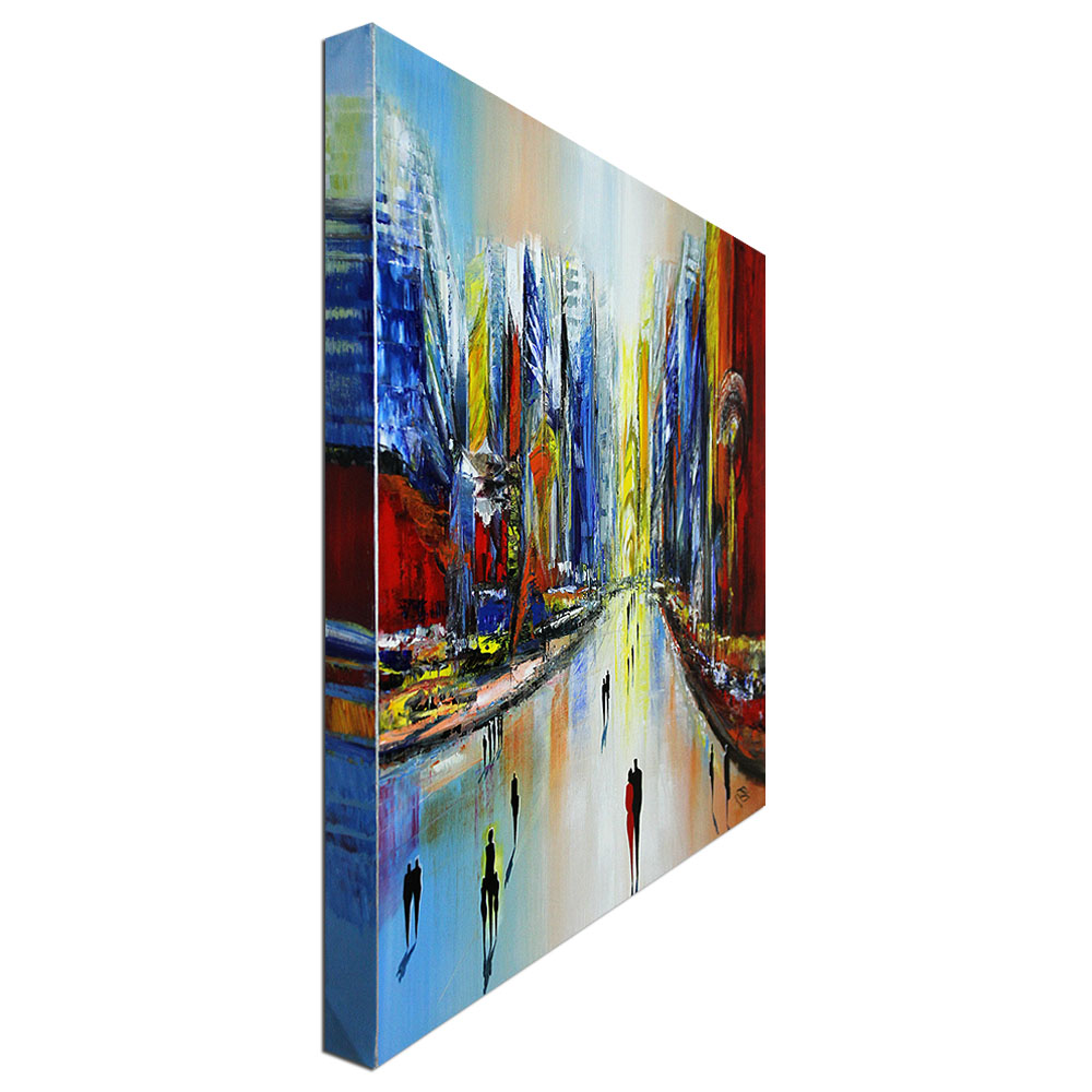 Modernes Gemälde, K. Namazi: "Future City IV" (ri,A)