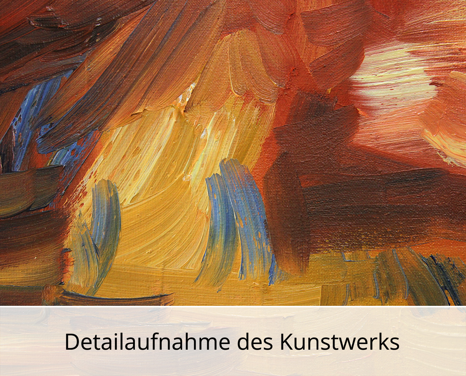 M. Cieśla: "Abstrakte Komposition, See", Original/Unikat, Expressionistisches Ölgemälde