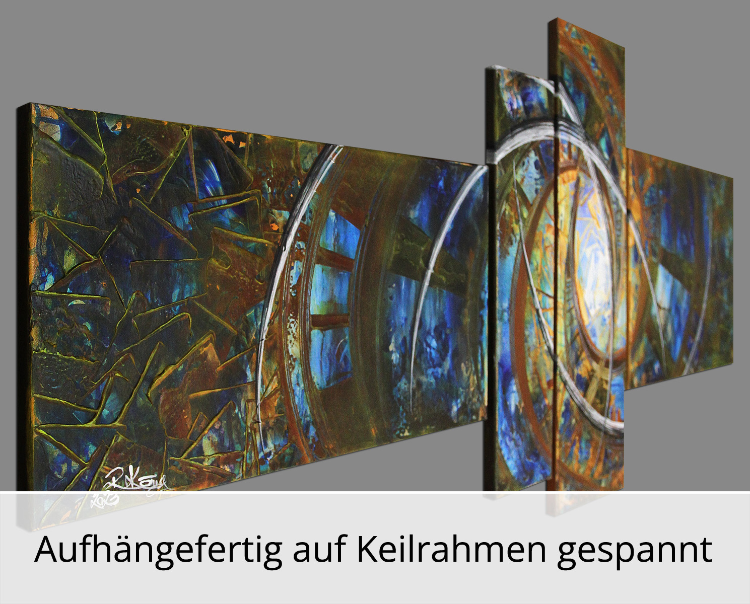 Mehrteilige Acrylbilder: New Colours, new Life II, R. König, Originalgemälde (Unikat)