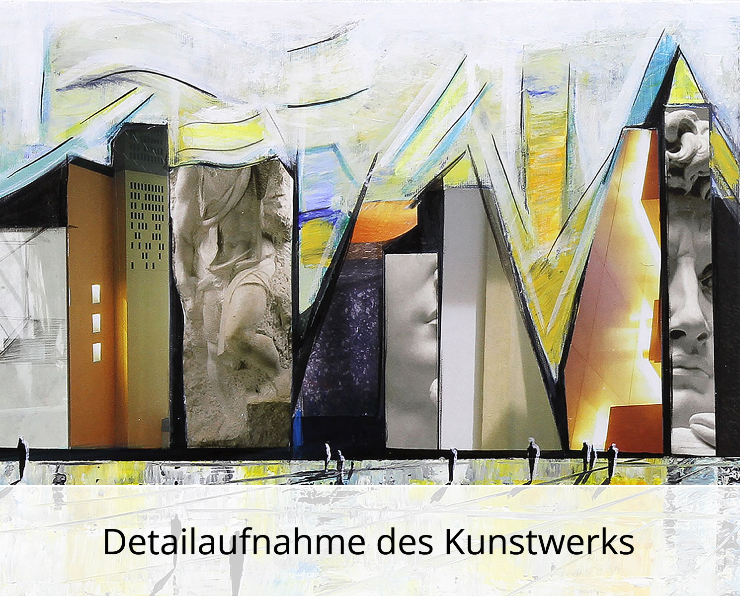 Kunstdruck, signiert, K. Namazi: "Virtuelle Fassaden IV", Edition