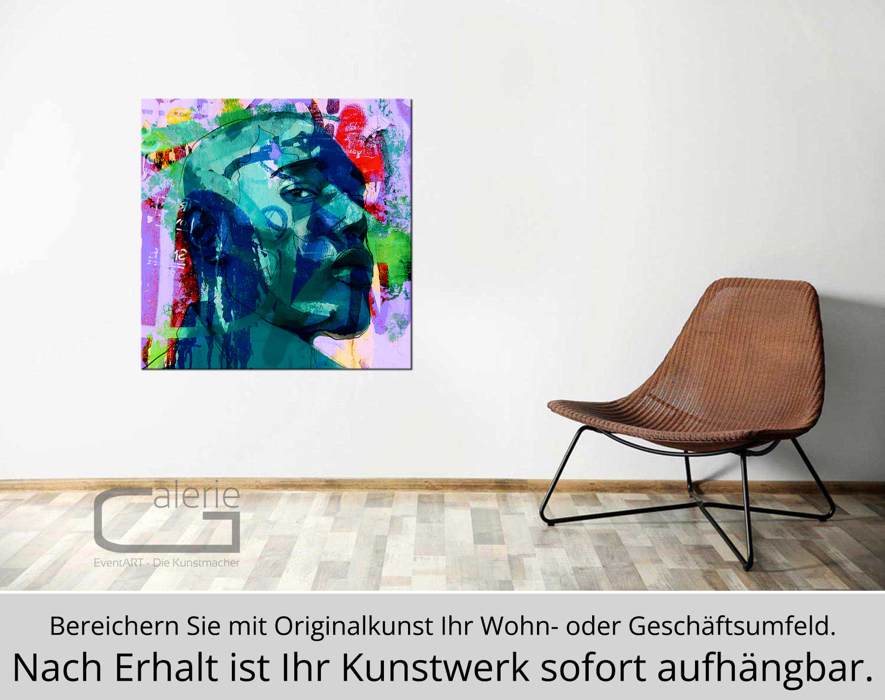 H. Mühlbauer-Gardemin: "Portrait Man 1", Moderne Pop Art, Original/serielles Unikat