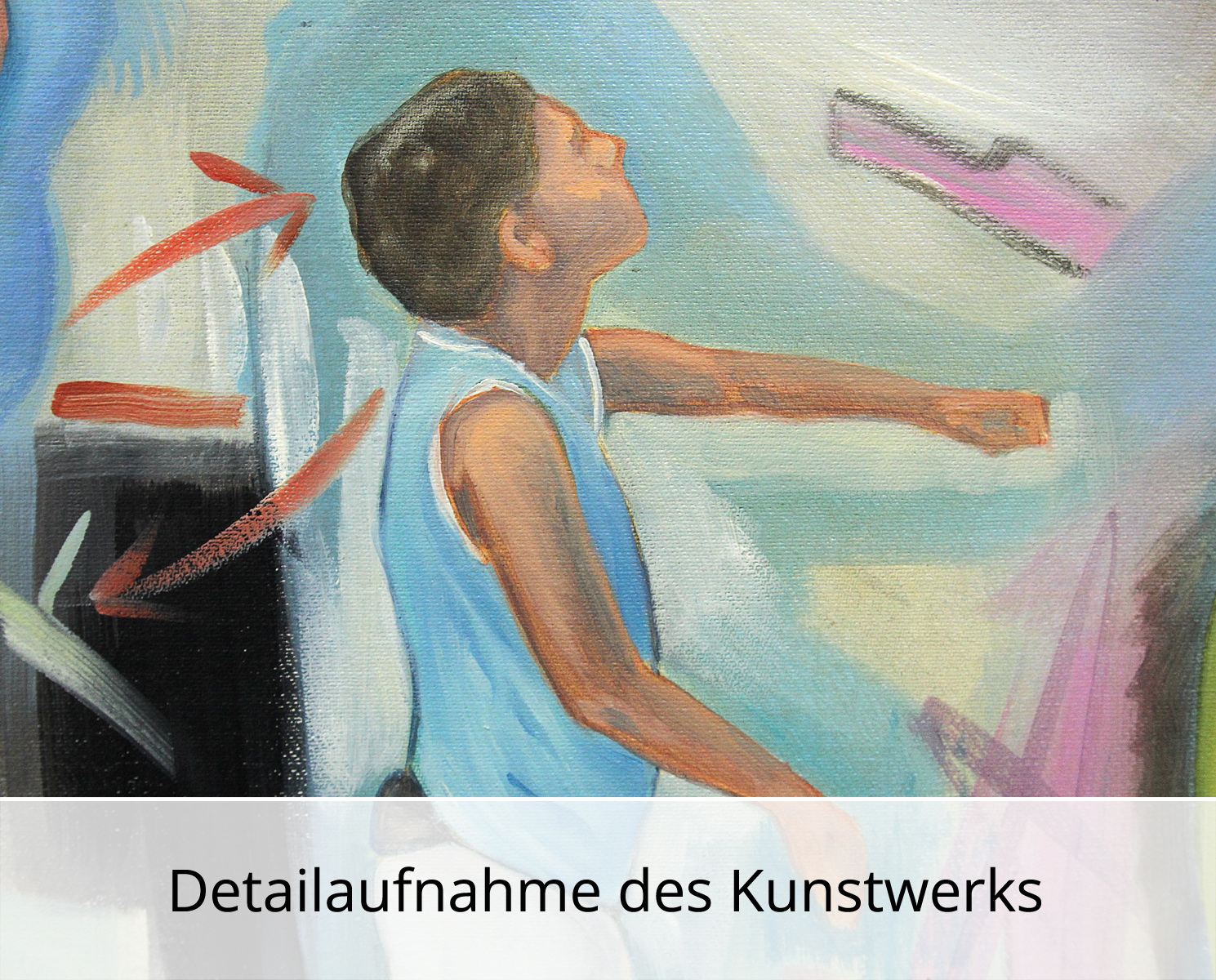 Zeitgenössische Malerei von Uwe Fehrmann: "Ablenkung", Originalgemälde (Unikat) (A)