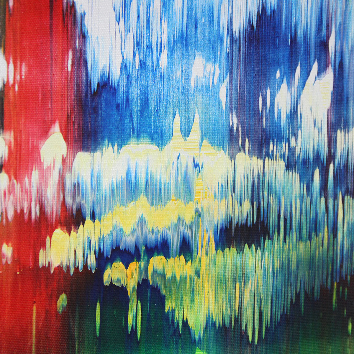 Abstraktes Acrylgemälde, G. Hung: "Farbfontänen I"