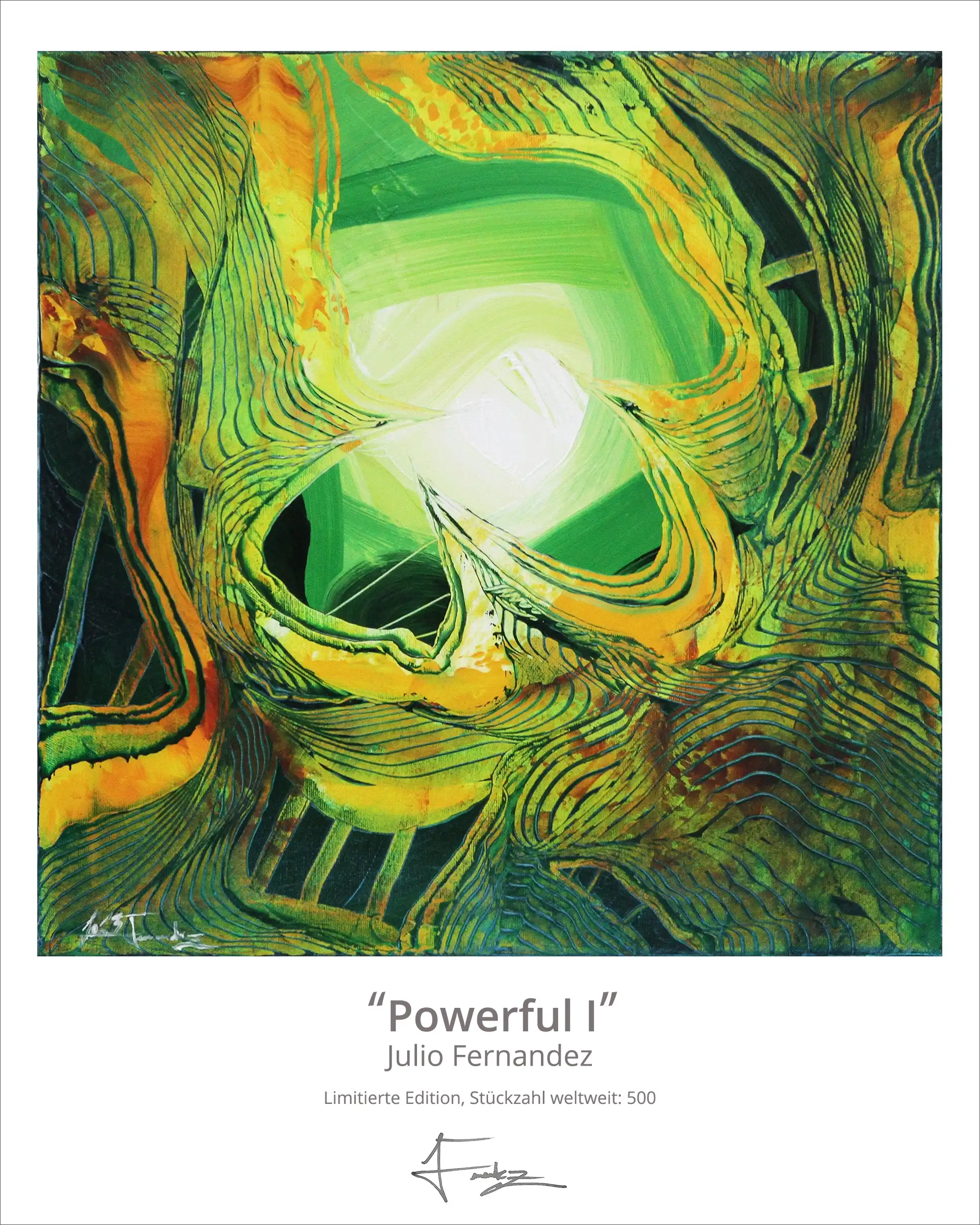 Limitierte Edition auf Papier, J. Fernandez "Powerful I", Fineartprint, Kollektion E&K