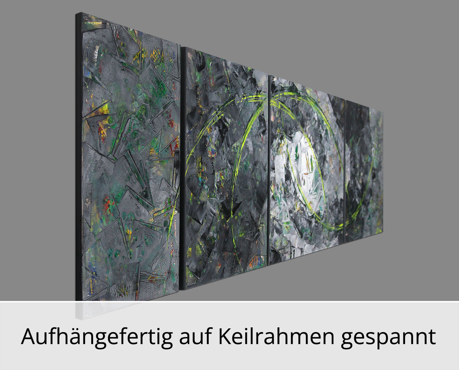 R. König: "Auflösung II", mehrteilige Acrylbilder, Originalgemälde (Unikat)