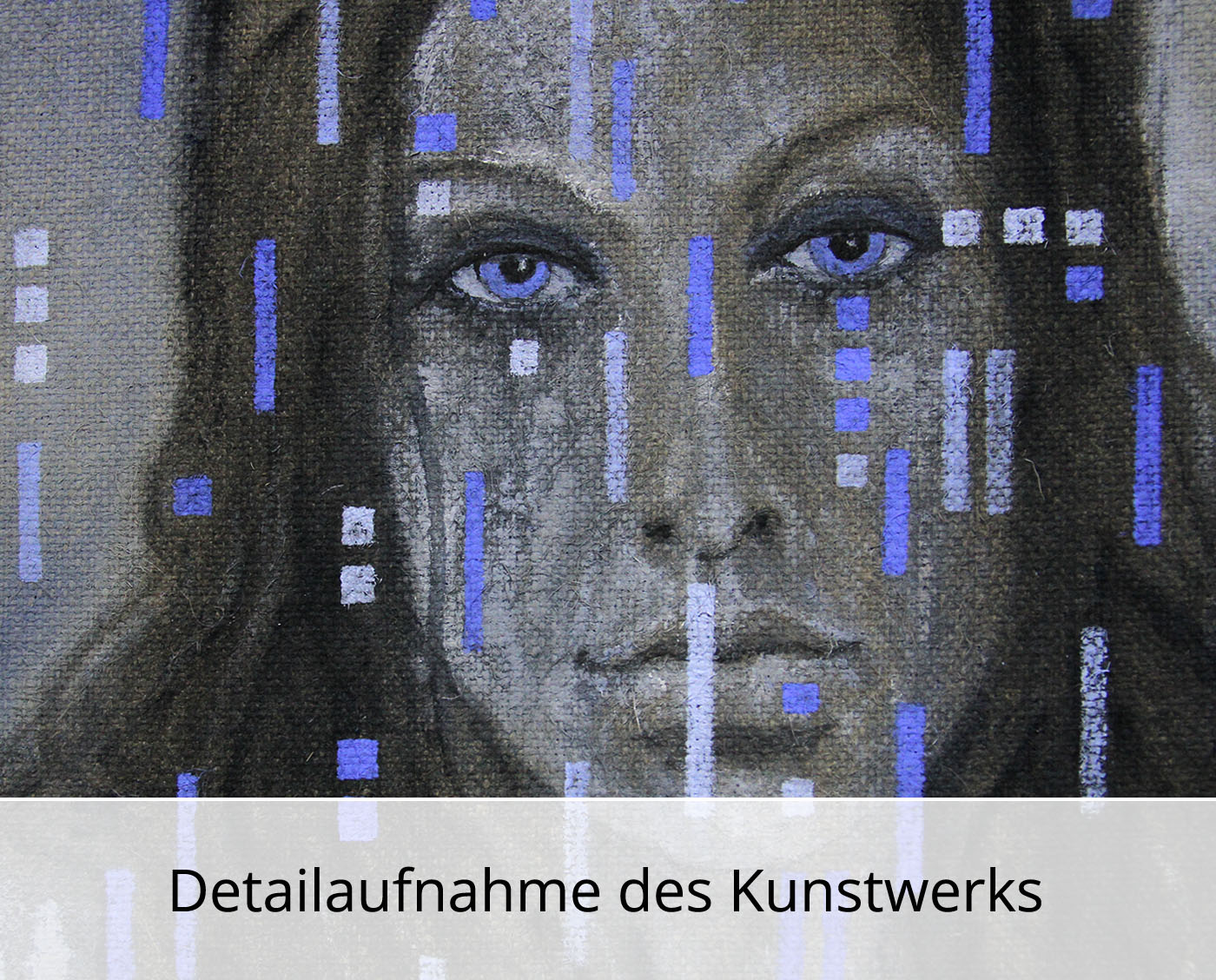 C. Blechschmidt: "Binäres Porträt", Original/Unikat, zeitgenössisches Ölgemälde