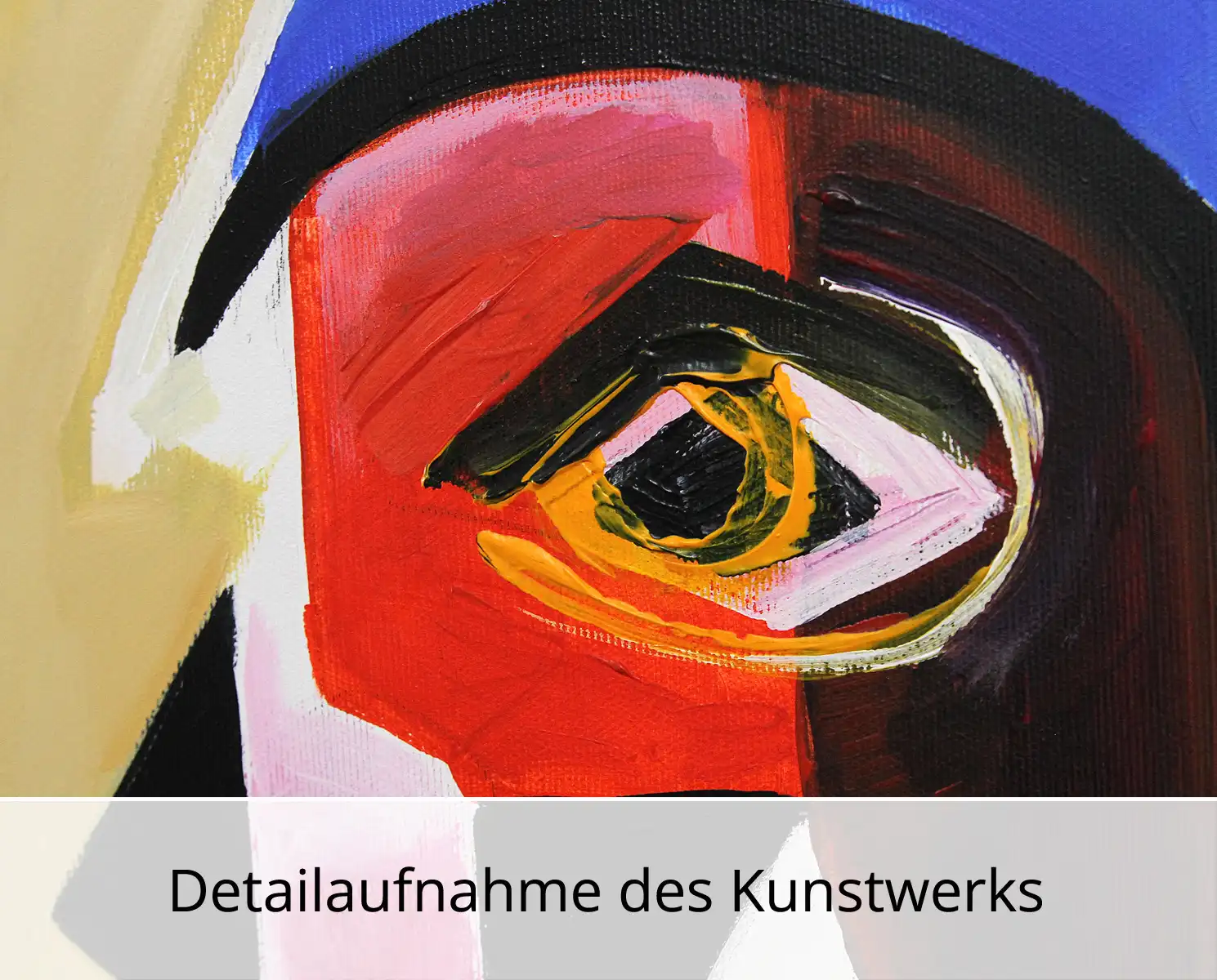 M. Cieśla: "Abstraktes Porträt 42", Original/Unikat, Expressionistisches Ölgemälde