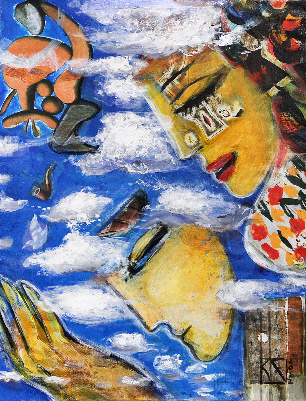 K. Namazi: "Abstrakt Dreaming II", moderne Originalkunst, Unikat