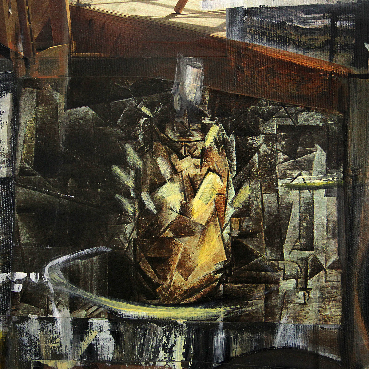 Modernes Gemälde von K. Namazi: "Das Atelier", Originalgemälde (Unikat)  (A)