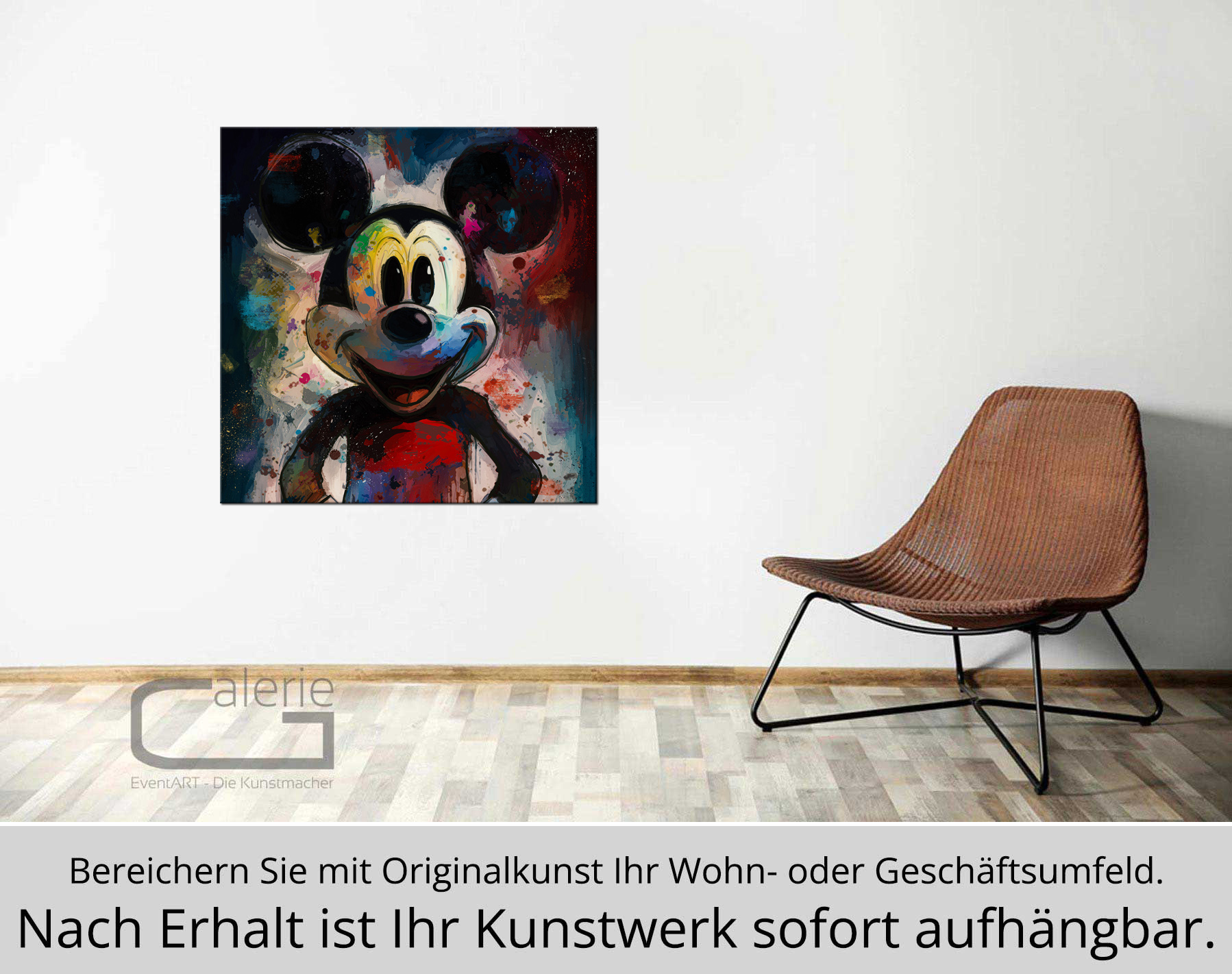 H. Mühlbauer-Gardemin: Mickey's view of the future, Moderne Malerei, Original/Unikat