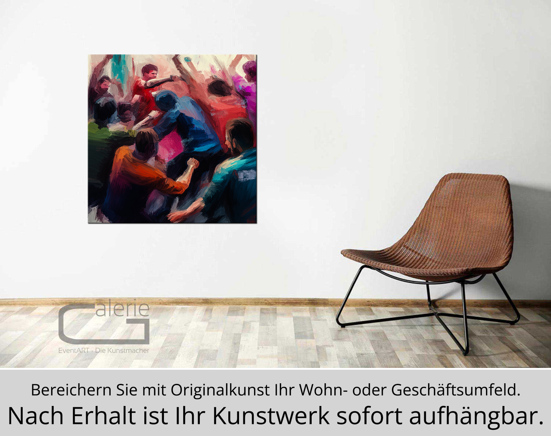 H. Mühlbauer-Gardemin: "Der Tumult", Moderne Pop Art, Original/serielles Unikat