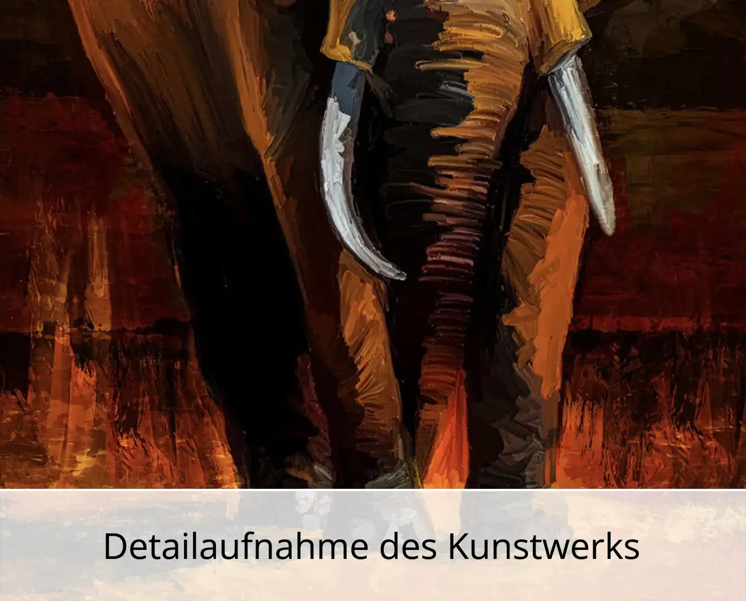 Moderne Pop Art: "Afrikanischer Elefant", H. Mühlbauer-Gardemin, Original/serielles Unikat