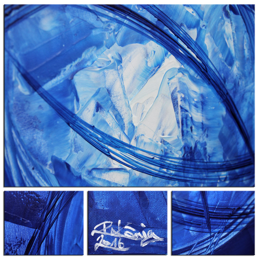 Gemälde abstrakt, R.König: "BLUE INTENSION III"