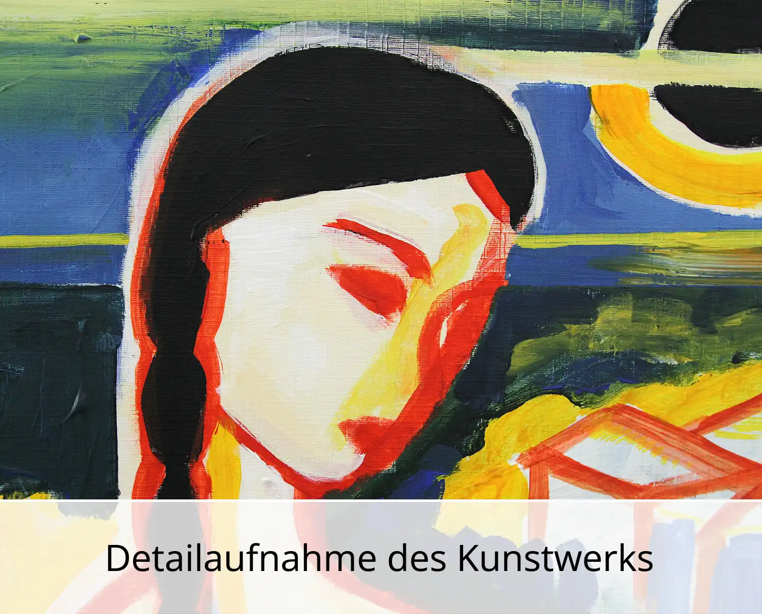 Zeitgenössische Acrylmalerei: "Mädchen, Sonnenaufgang XXVII", M. Cieśla, Original (Unikat)