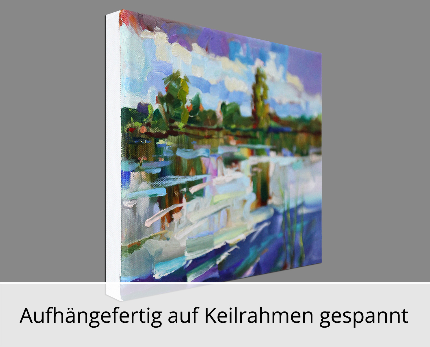 A. Larrett: "Frühlingshochwasser - 6", Pleinairmalerei in Öl, Original/Unikat (A)