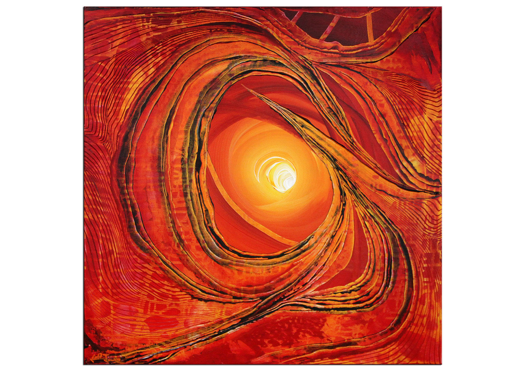 Acrylmalerei abstrakt, Julio Fernandez: "Moving Fire III"